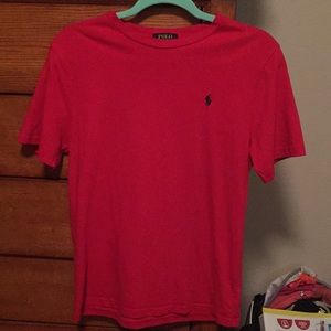 red polo shirt